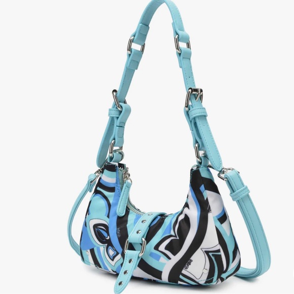 Núnoo handbag adjustable over the shoulder / crossbody vegan recycled nylon PU - Picture 1 of 11